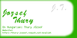jozsef thury business card